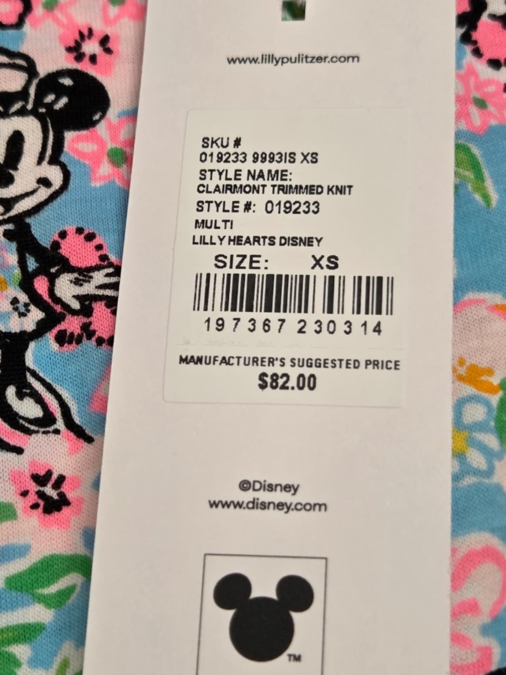 NWT Lilly Pulitzer Disney Top "Lilly Hearts Disney" - Picture 9 of 14